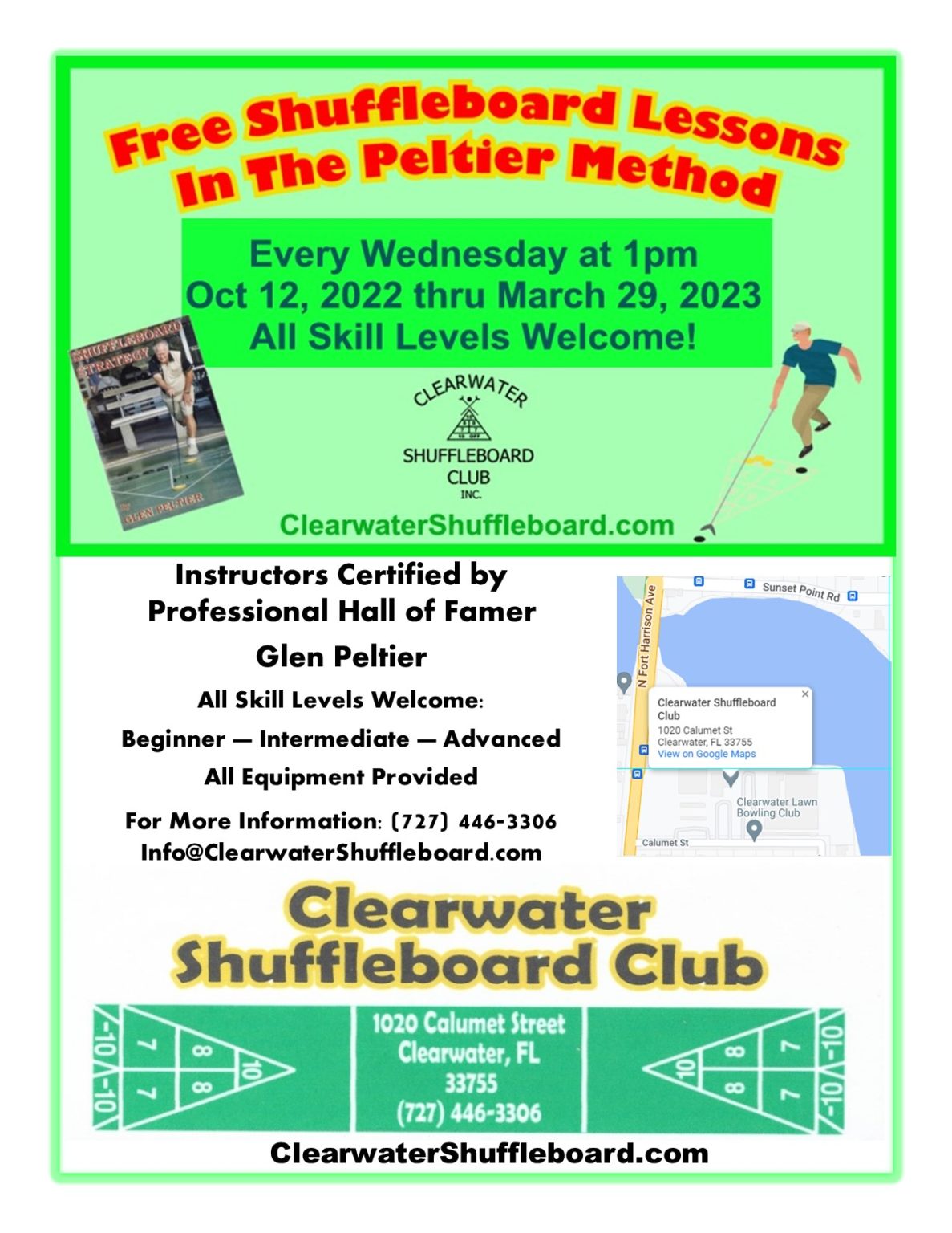 Free Shuffleboard Lessons Clearwater Shuffleboard Club